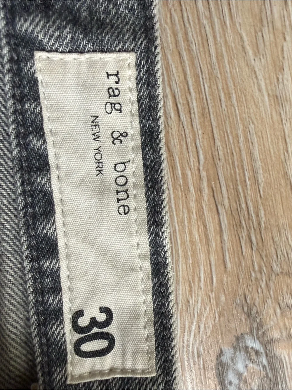 rag & bone Distressed Grey Denim Cutoff Shorts